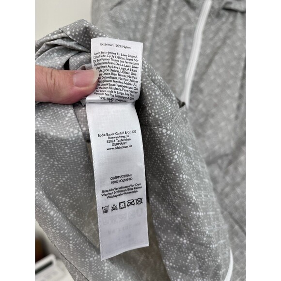 Eddie Bauer Jacket Womens Medium Grey Full Zip Windbreaker Rain Coat Medium - Picture 8 of 8